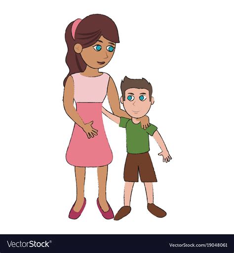 cartoon mother and son porn|Mother And Son Drawings stock illustrations.